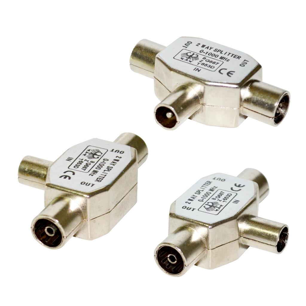 Vakoss Antenna plug RF male -> 2x RF female TC-A117S kabelis, vads