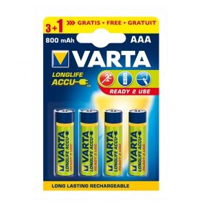 VARTA Batteries R3 800 mAh 4pcs (promo 3+1) ready 2 use Baterija