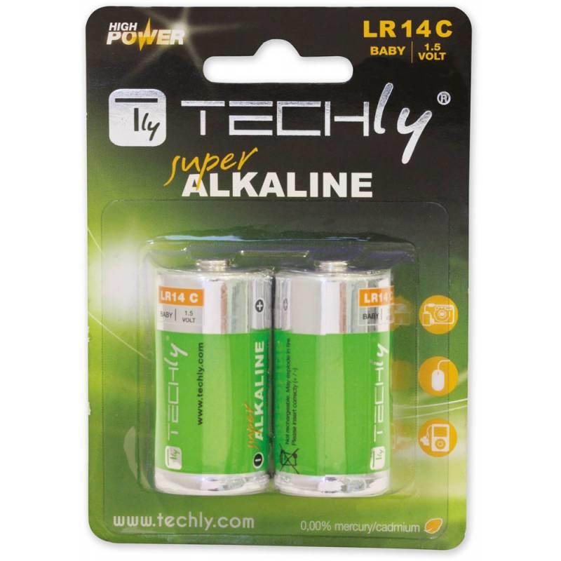 Techly Alkaline batteries 1.5V C R14 2 pcs Baterija