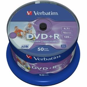 Verbatim DVD+R Wide Inkjet Printable No ID 50pcs 4.7GB matricas