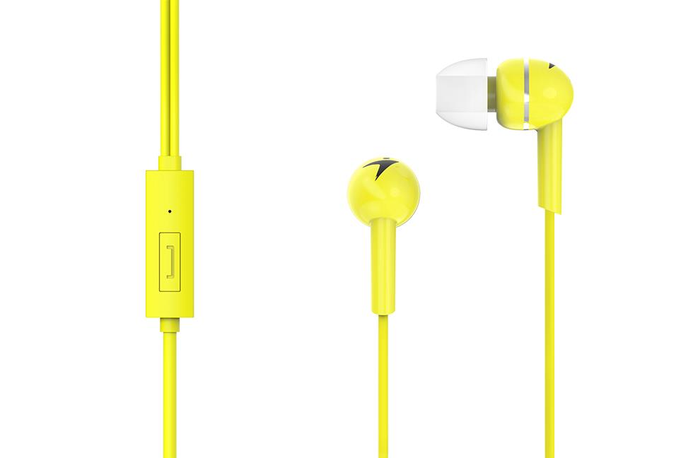 Genius Headphones HS-M300 (with microphone) Yellow austiņas