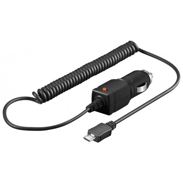 Techly Car micro-USB charger 5V 1A, 12/24V, black iekārtas lādētājs