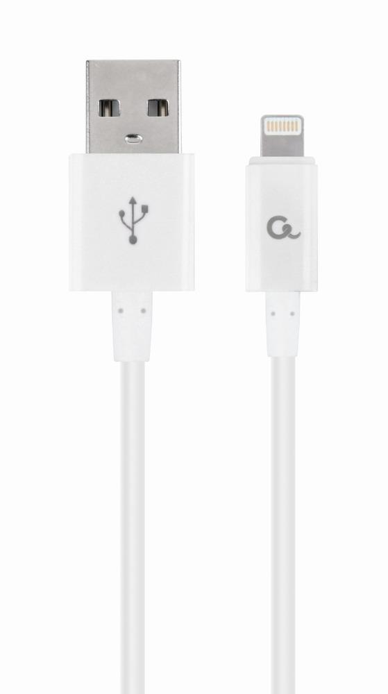 Gembird 8-pin charging and data cable, 2m, white USB kabelis