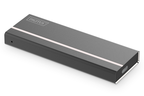 Digitus bay USB 3.1 Type C housing for M.2 NVMe PCIe SSD drive, aluminum black cietā diska korpuss