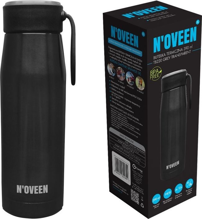 Noveen Butelka Termiczna NOVEEN TB220 Grey Transparent 390 ml TB220 (5902221621840) termoss