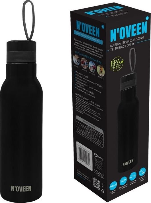 Noveen Butelka Termiczna NOVEEN TB130 Black Shiny 500 ml TB130 (5902221621819) termoss