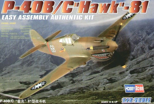HOBBY BOSS P-40B/C Hawk- 81 Rotaļu auto un modeļi