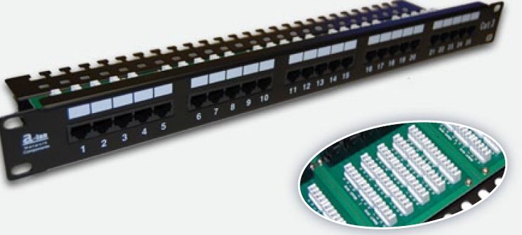 A-LAN Patchpanel telefo 25xRJ45 kat 3 1U Serveru aksesuāri