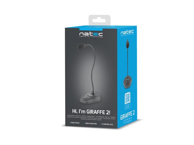 Microphone Giraffe 2 black austiņas