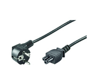 MicroConnect DEL-109N, Power Cord CEE 7/7 - C5 1.8m Angled Schuko, Black, Barošanas kabelis
