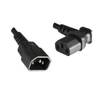 MicroConnect Power Cord 1.8m Extension C13-C14, Angled, Black. Barošanas kabelis