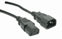 MicroConnect  Power Cord 1.8m Extension C13-C14, Black. Barošanas kabelis