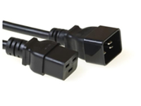 MicroConnect  Power Cord C19 - C20 16A 0.5m Black, Barošanas kabelis