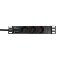 LOGILINK- 10'' PDU 1.0U with 3x Schuko Sockets Serveru aksesuāri