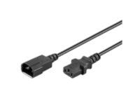 MicroConnect  Power Cord 1m Extension C13-C14, Black. Barošanas kabelis