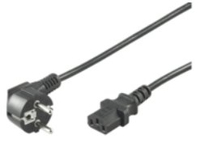 MicroConnect  Power Cord 2m Black IEC320 Angled Connector Schuko Barošanas kabelis