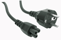 MicroConnect Power Cord CEE 7/7 - C5 1m Angled Schuko, Black, DEL-109C PE010810 kabelis datoram