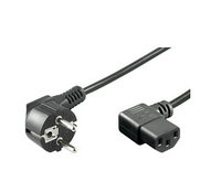 MicroConnect  Power Cord CEE 7/7 - C13 1.8m Angled Schuko/Angled C13 Black Barošanas kabelis