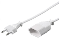 MicroConnect Power cable extension 3,0m Euro male to Euro female white Barošanas kabelis