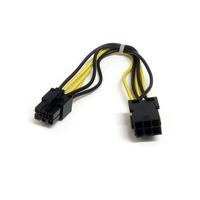 StarTech PCIe 6-pin - PCIe 6-pin, 0.2m, Yellow (PCIEPOWEXT) adapteris