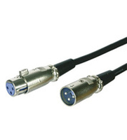 MicroConnect  XLR M-F 2m 3-pol Black kabelis, vads