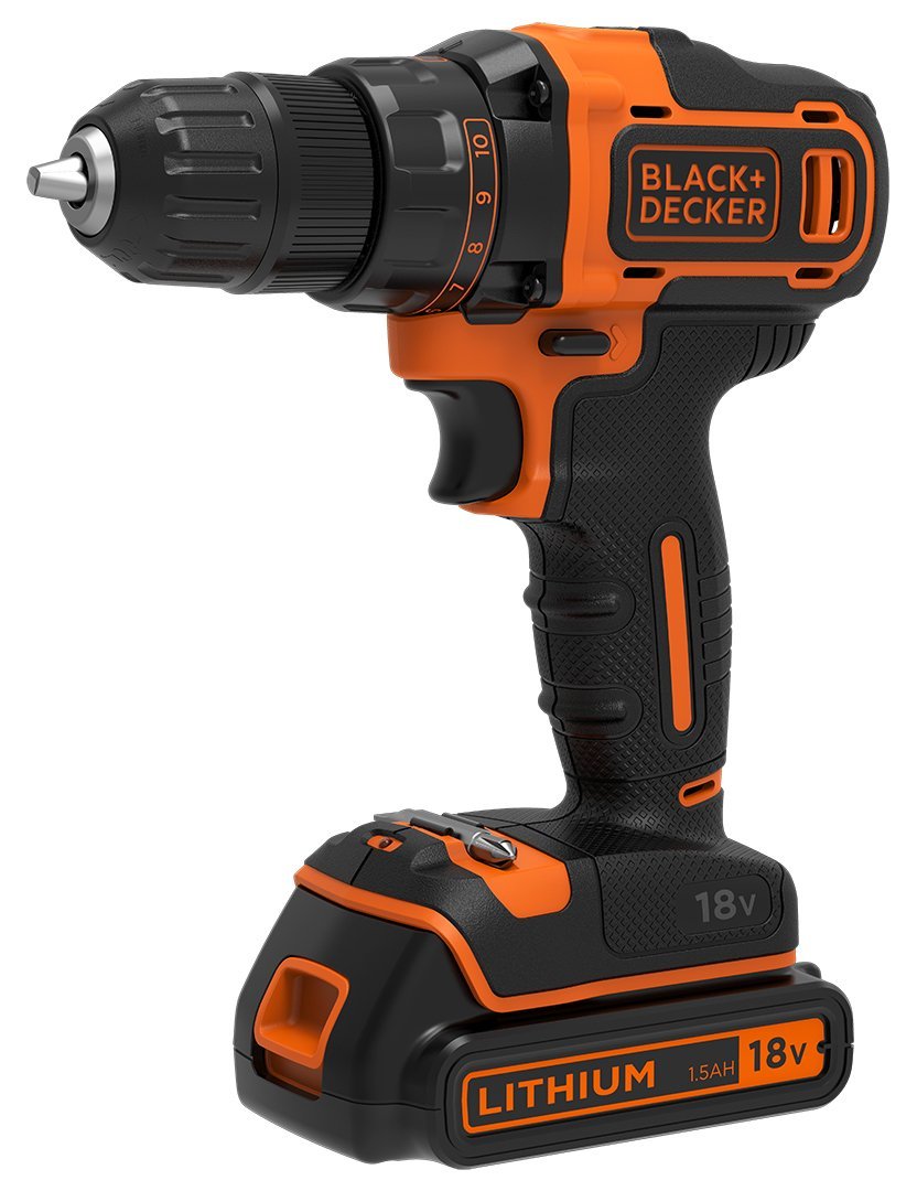 Black&Decker BDCDD186KB-QWBlack&Decker BDCDD186KB Pistol grip drill Lithium-Ion - Li-Ion 1.5Ah Black,orange cordless combi drill - Screw Dri