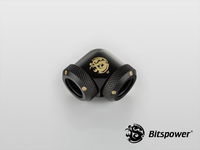 Bitspower Multi-Link Adapter 90 Grad for 2x 12mm AD - carbon bla ūdens dzesēšanas sistēmas piederumi
