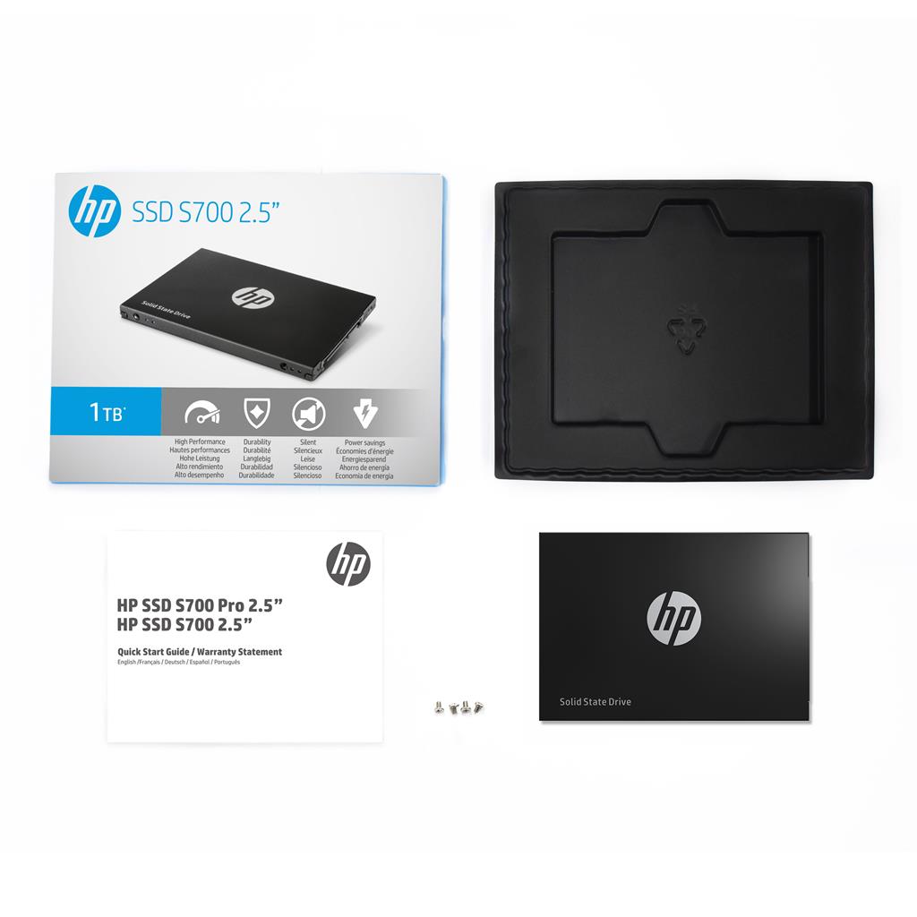 HP SSD S700 1TB 2.5'', SATA3 6GB/s, 561/523 MB/s, 3D NAND SSD disks