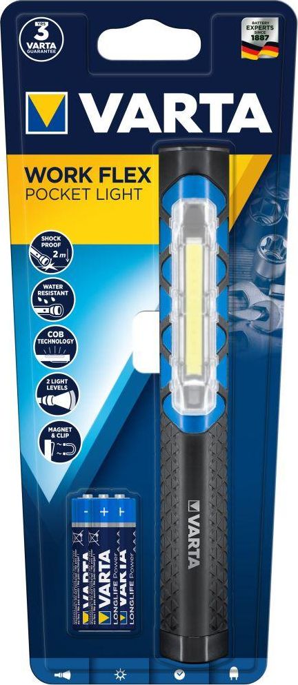 Varta Work Flex Pocket Light incl. 3 x AAA Batteries kabatas lukturis