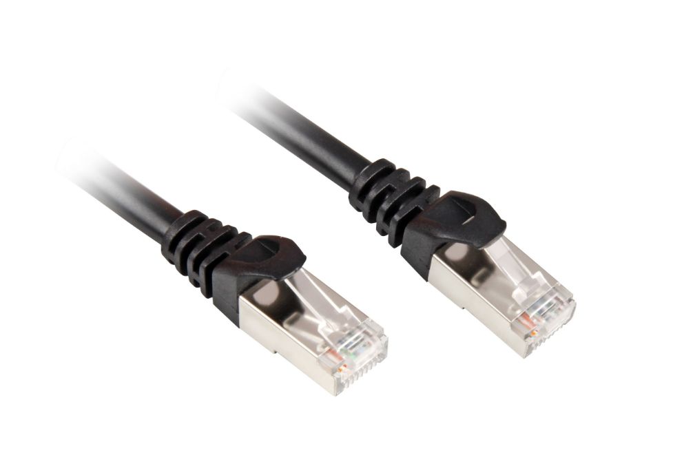 Sharkoon Network Cable RJ45 CAT.6 SFTP - 15m - black kabelis, vads