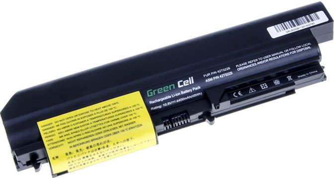 Green Cell Battery for Lenovo ThinkPad R61 T61p R61i R61e R400 T61 T400 / 11,1V 4400mAh akumulators, baterija portatīvajiem datoriem