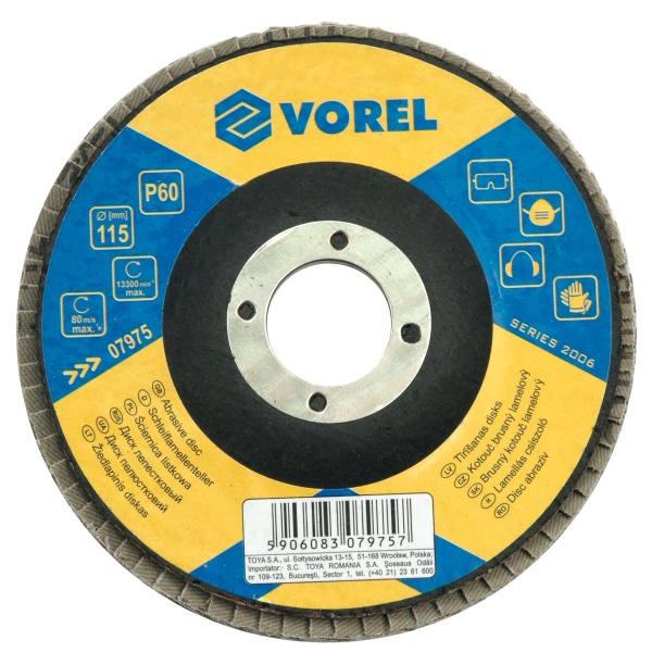 Vorel Sciernica listkowa talerzowa P-40 125x22mm 07984 07984 (5906083079849)