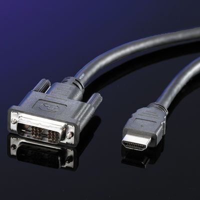 VALUE Cable DVI (18+1) ST - HDMI ST 2,0m (11.99.5522) kabelis, vads