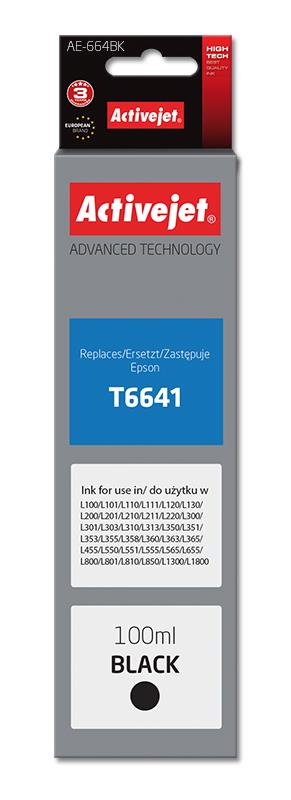 Activejet AE-664Bk (replacement Epson T6641; Supreme; 100 ml; black) kārtridžs