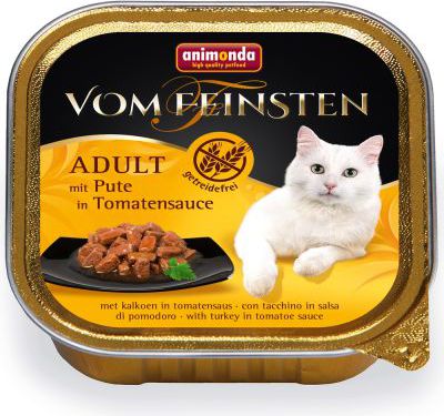 Animonda vom Feinsten Adult NoGrain 100 g - Kurczak w sosie marchewkowym VAT008070 (4017721833622) kaķu barība