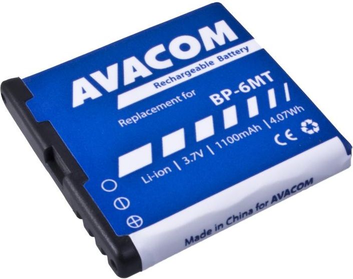 AVACOM BATTERY FOR MOBILE PHONE NOKIA E51, N81, N81 8GB, N82, LI-ION 3,6V 1100MAH (REPLACEMENT BP-6MT) aksesuārs mobilajiem telefoniem