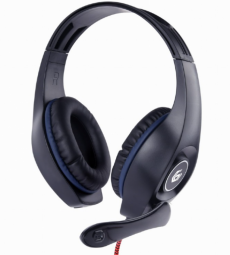 GEMBIRD gaming headset 3.5mm blue-black austiņas