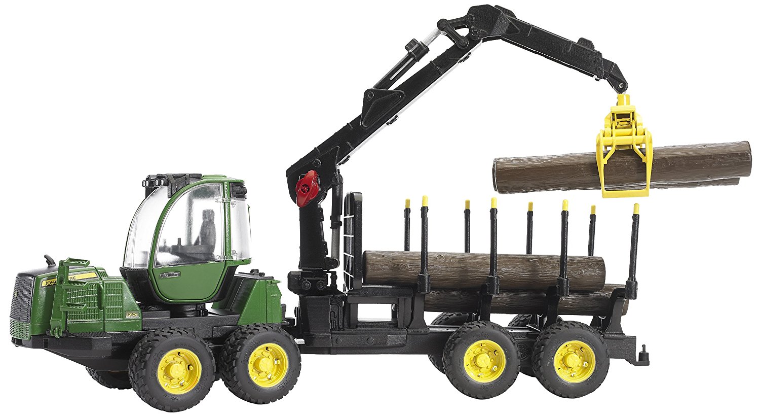 Bruder Professional Series John Deere 1210E Forwarder with 4 Trunks and Grab (02133) Rotaļu auto un modeļi