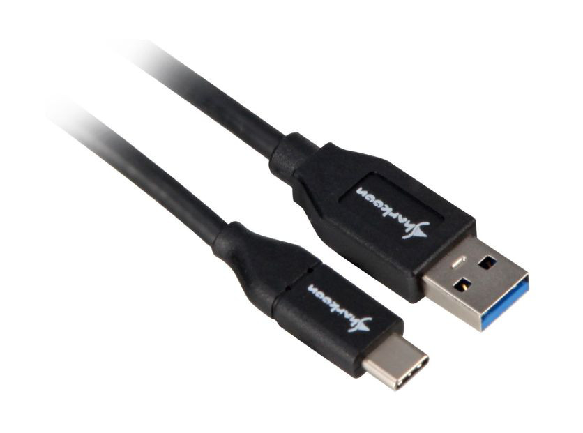 Sharkoon USB 3.1 Cable A-C - black - 1m USB kabelis