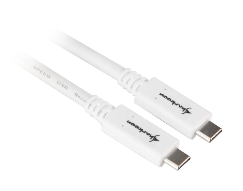 Sharkoon USB 3.1 Cable C-C - white - 1m USB kabelis