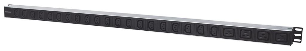 Intellinet Vertical 24-output PDU for Rack, 20xC13+4xC19, 250V/16A, 2m cord UPS aksesuāri