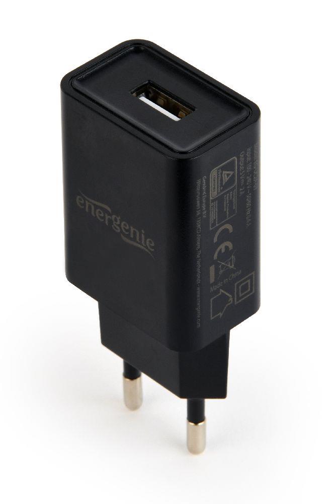 Universal charger USB 2A black iekārtas lādētājs