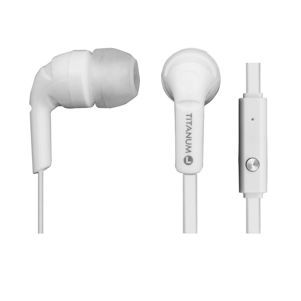 TITANUM TH109W - Stereo Earphone with microphone WHITE