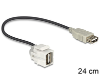 86329 Kabelschnittstellen-/adapter USB 2.0 A Schwarz (86329) datortīklu aksesuārs