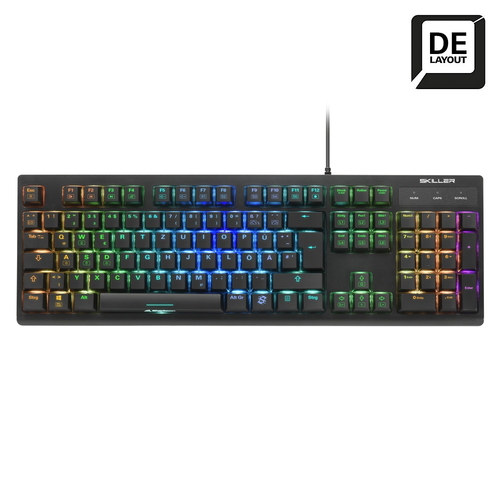 Sharkoon SKILLER SGK30 keyboard USB QWERTZ German Black 4044951030026 klaviatūra