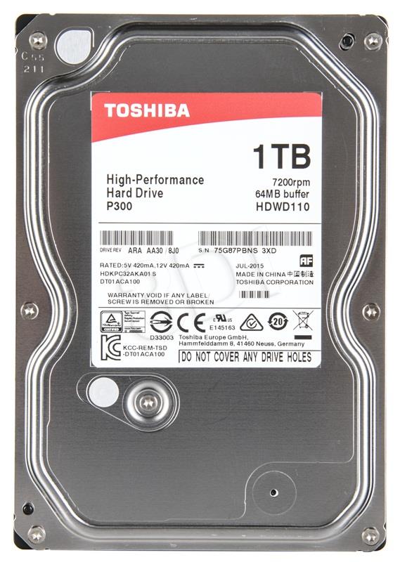 Тип hdd объем 1tb интерфейс sata 6gbit s скорость вращения 7200 rpm