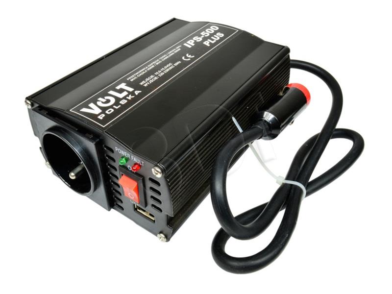 VOLT POLSKA INVERTER IPS 500 PLUS 12/230V USB Strāvas pārveidotājs, Power Inverter