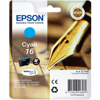 Ink Epson T1622 cyan DURABrite  | 3,1 ml | WF-2010/25x0 kārtridžs