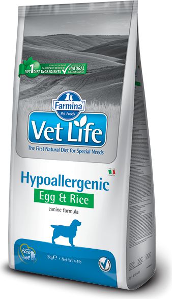 Farmina Pet Foods Vet Life Hypoallergenic Egg&Rice Canine - 2 kg FAR0103 (8010276025272) barība suņiem