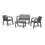 Keter Emily Patio Set dārza mēbeļu komplekts, pelēks 29209500939 Dārza mēbeles